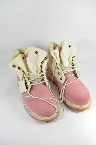 VINTAGE LADIES PINK TIMBERLAND BOOTS SIZE 5 - Picture 2 of 9