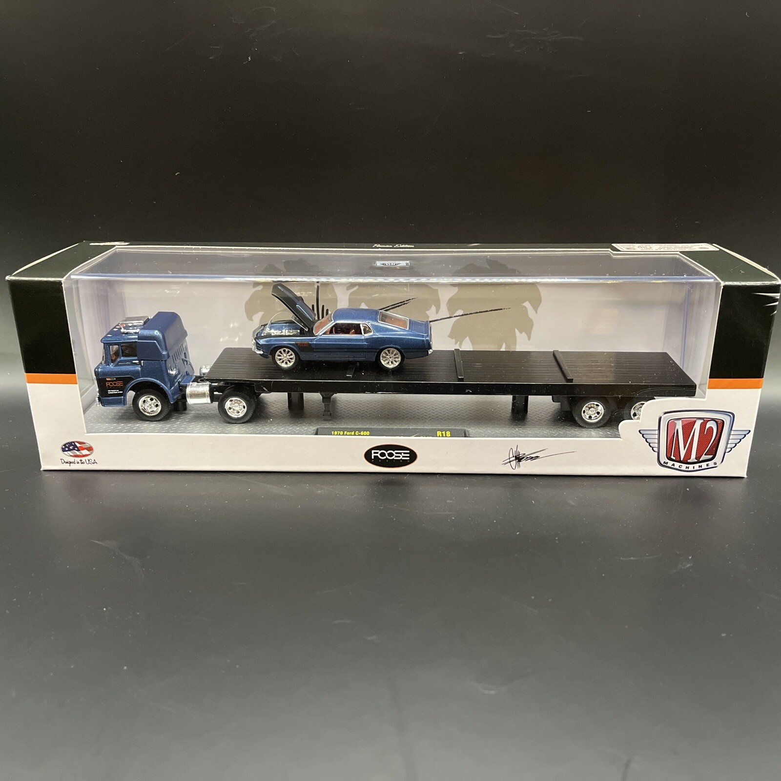 M2 Machines FOOSE 1970 Ford C-600 & 1970 Mustang FOOSE Gambler 514 1:64 Diecast
