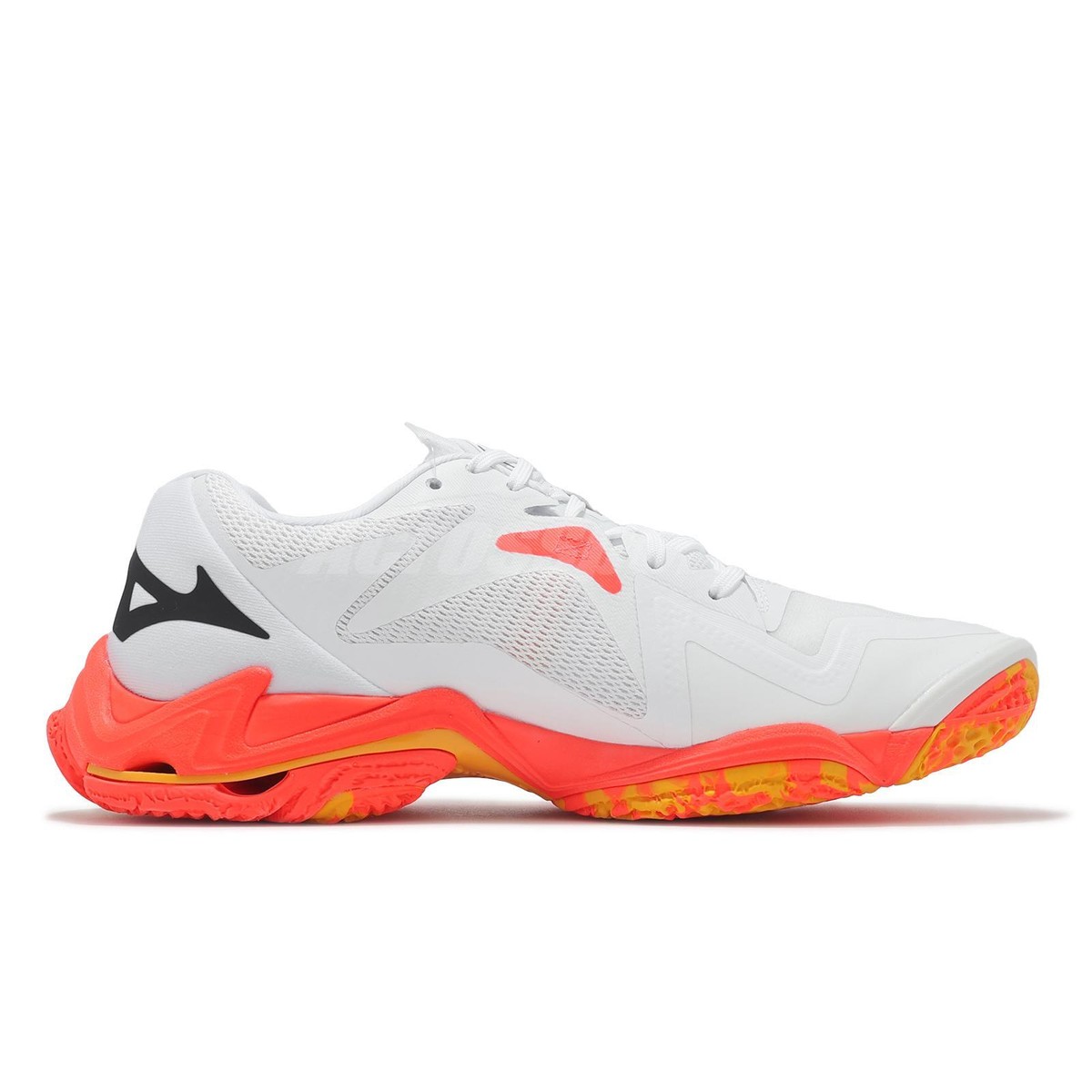 Mizuno Wave Lightning Z8 White Orange Men Volleyball Sports Shoes