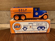 ERTL Gulf Oil, Limited Ed, 1930 Diamond T Fuel Tanker, Coin Bank