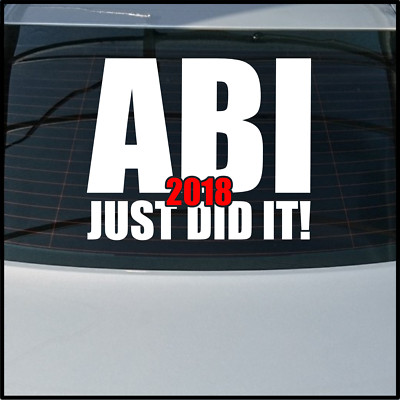 Autoaufkleber ABI JUST DID IT Abitur 2017 2018 2019 Abschluss Party Wunschjahr 2