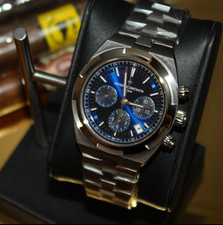 Vacheron Constantin 5500v Overseas Blue Dial 22k Caseback Stainless Steel 42.5mm
