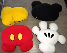 4 plush HUGE LARGE DISNEY PILLOWS MICKEY MOUSE SHOE SHORTS HEAD GLOVE HOME USE