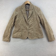 Relativity Brown Corduroy Cotton Regular Blazer Jacket Women Size Uk M