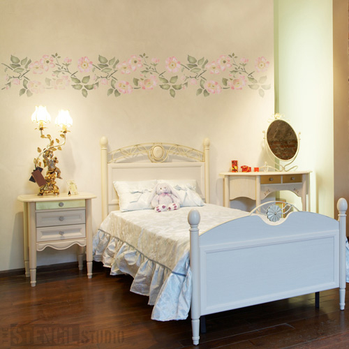 Briar Rose Floral Border STENCIL Reusable Laser Cut Stencils - home decor 10026 - Picture 12 of 12