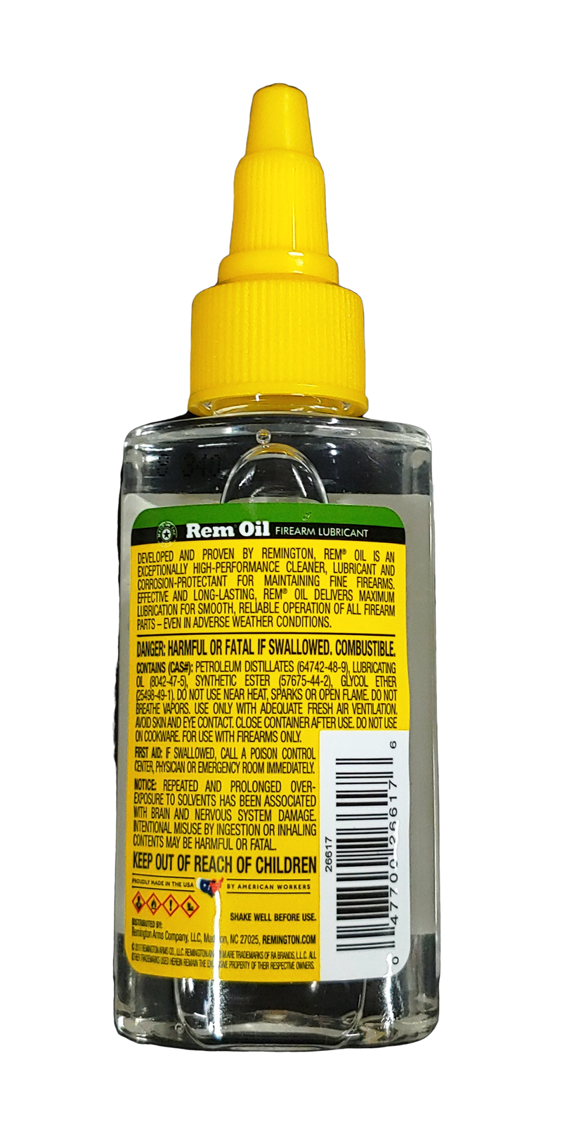 Remington Rem Oil Cleans Dirt/Grime 1 oz. Plastic Squeeze Bottle 26617