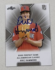 Eric Hammond Signed 2020 Perfect Game Classic Auto Card Autographed RC PGAA