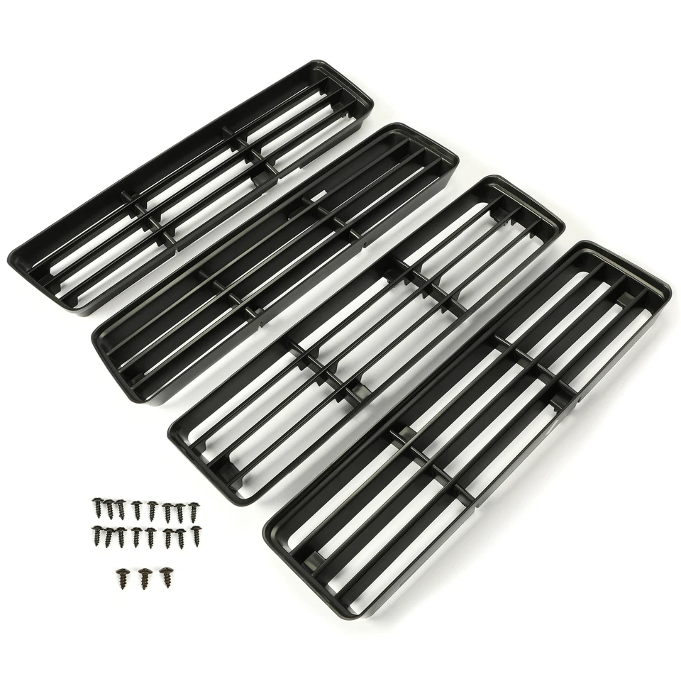 For Dodge D150 D250 W150 91-93 Left & Right Upper & Lower Grille Insert 4PCS Foto 4 de 4