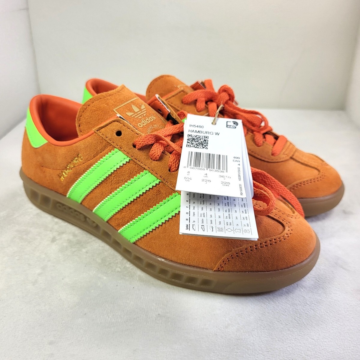 Adidas Shoe Adidas Hamburg Brown Orange ADIDAS Hamburg Womens