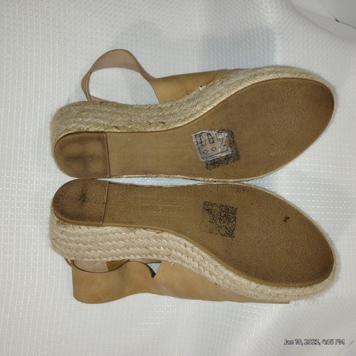 Catherine MaLandrino Cirkly Espadrille Wedges Women 6.5. Sand Beige 2.5" Heels. - Picture 11 of 13