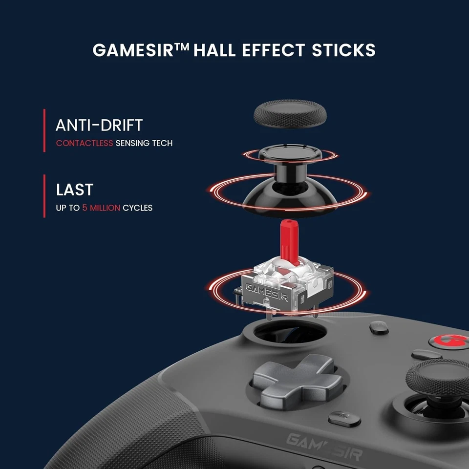 GameSir T4 Cyclone Pro Wireless Controller Hall Effect Controller (No Drifting) - Image 2 of 4