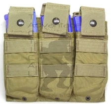 BAE Systems ECLiPSE 5.56 Triple Magazine MOLLE Pouch Panel - MJK khaki