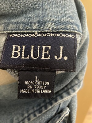 STYLE Blue J Vintage 90's Womens Blue Denim Short Sleeve Dress Pockets