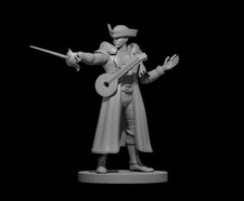Half Orc Male Bard 28mm Scale DND D D Tabletop Miniature
