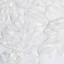 Sequin Oval 1.5 inch Crystal Bubble Illusion. Large Paillettes. Made in USA.