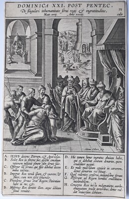 16th CENTURY: ADRIAEN COLLAERT (1555-1623) THE INGRATITUDE OF THE KING'S SERVANT