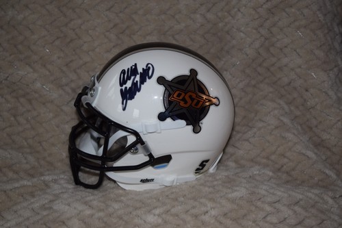 MINICASCO FIRMADO/AUTOGRAFIADO OLLIE GORDON II OKLAHOMA STATE COWBOYS CON CERTIFICADO DE AUTENTICIDAD # - Imagen 4 de 4