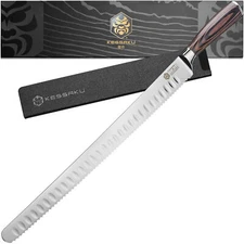 Kessaku 14" Carving Knife - Samurai Series - Serrated High Carbon Steel