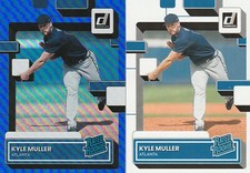 2022 DONRUSS KYLE MULLER P BRAVES RATED ROOKIE #32 BASE & BLUE FOIL SP