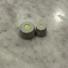 (2) Agilent Oscilloscope Green Dot Knobs- Snap On Knob HP