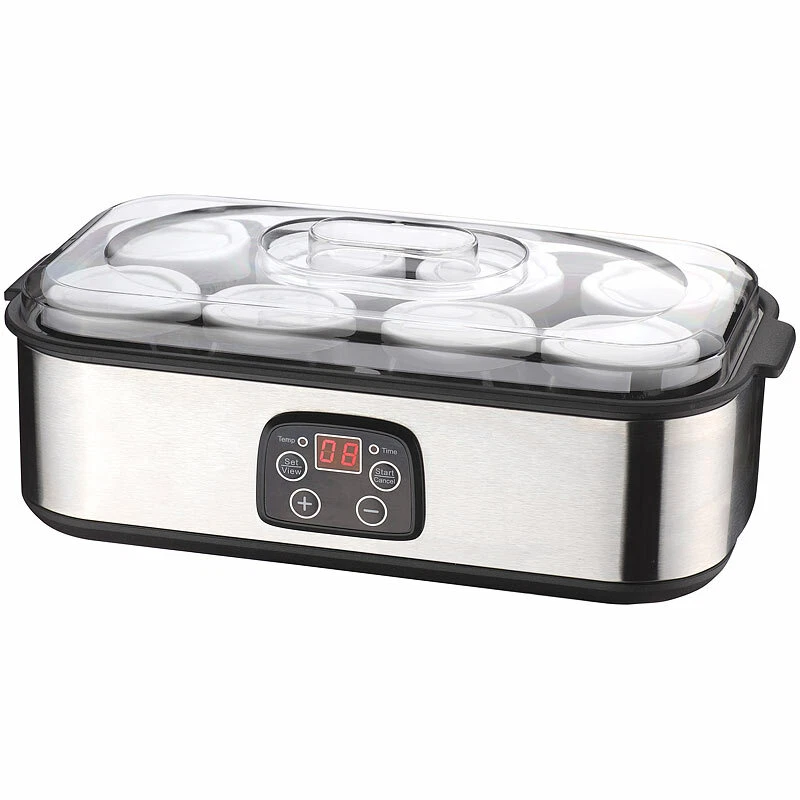 Joghurt-Maker, Timer & Temperatur-Einstellung, 8 Gläser à 180 ml, 25 W - Bild 2 von 2