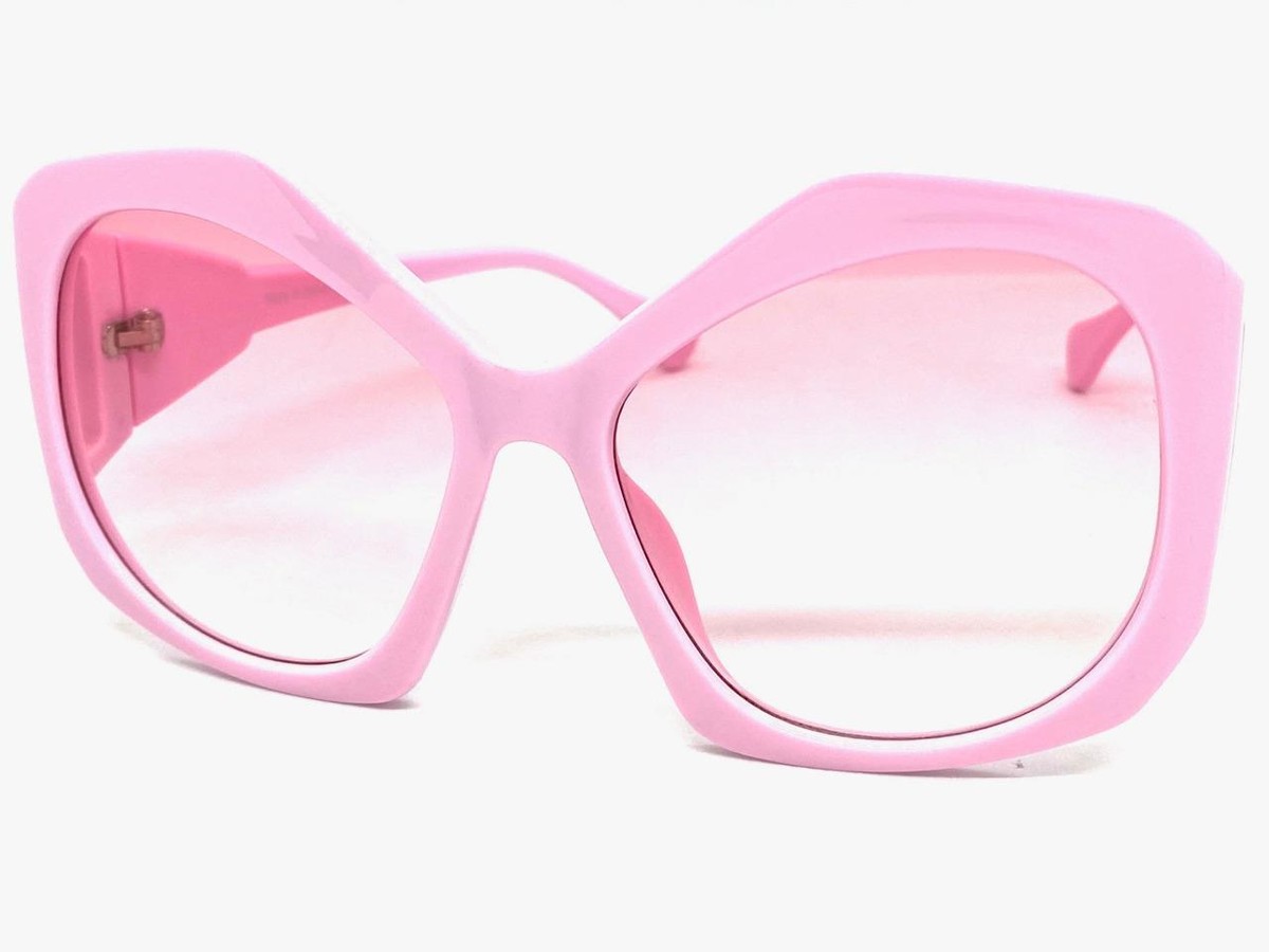 Oversized pink tinted Sunglasses Pink/Rose Gold Oversized TR90 Square Tinted Sunglasses with  main image 2