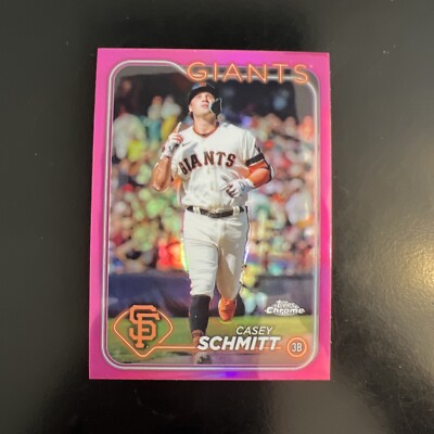 Casey Schmitt Pink Refractor 2024 Topps Chrome Card #220 San Francisco Giants