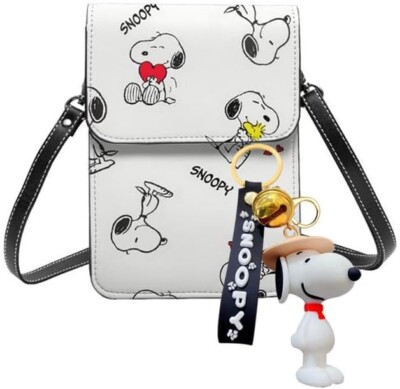 Snoopy smartphone pouch shoulder bag for women, cute, crossbody, lightweight 03