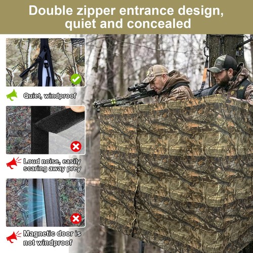 tTree Stand Blind Kit 138 X 35.4 Universal 2 Man Tree Stand Blinds for Deer S... - Picture 3 of 7