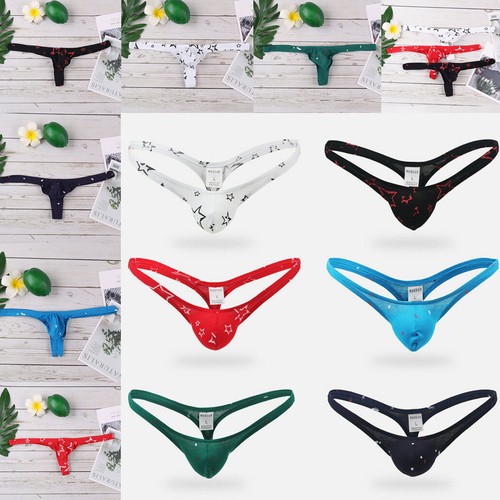 3/6 Pack Men Underwear Sexy Briefs G-string Micro Thongs Cotton Male Gay Panties - Picture 2 of 15