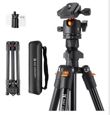 64 inch/163 cm Camera Tripod,Lightweight Travel Outdoor DSLR Tripods with 360 De
