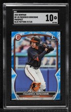 2023 Bowman Prospects Blue Pattern 27/125 Frederick Bencosme SGC 10 GEM 09an