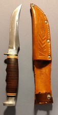 PREOWNED KABAR MODEL #1233 HUNTING KNIFE AND SHEATH