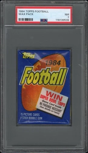1984 TOPPS FOOTBALL WAX PACK PSA 7 NM ELWAY MARINO RC’s???