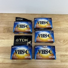 LOT OF 5 TDK VHS-C HG Ultimate 30 Minute Blank Video Camcorder Tapes Made Japan