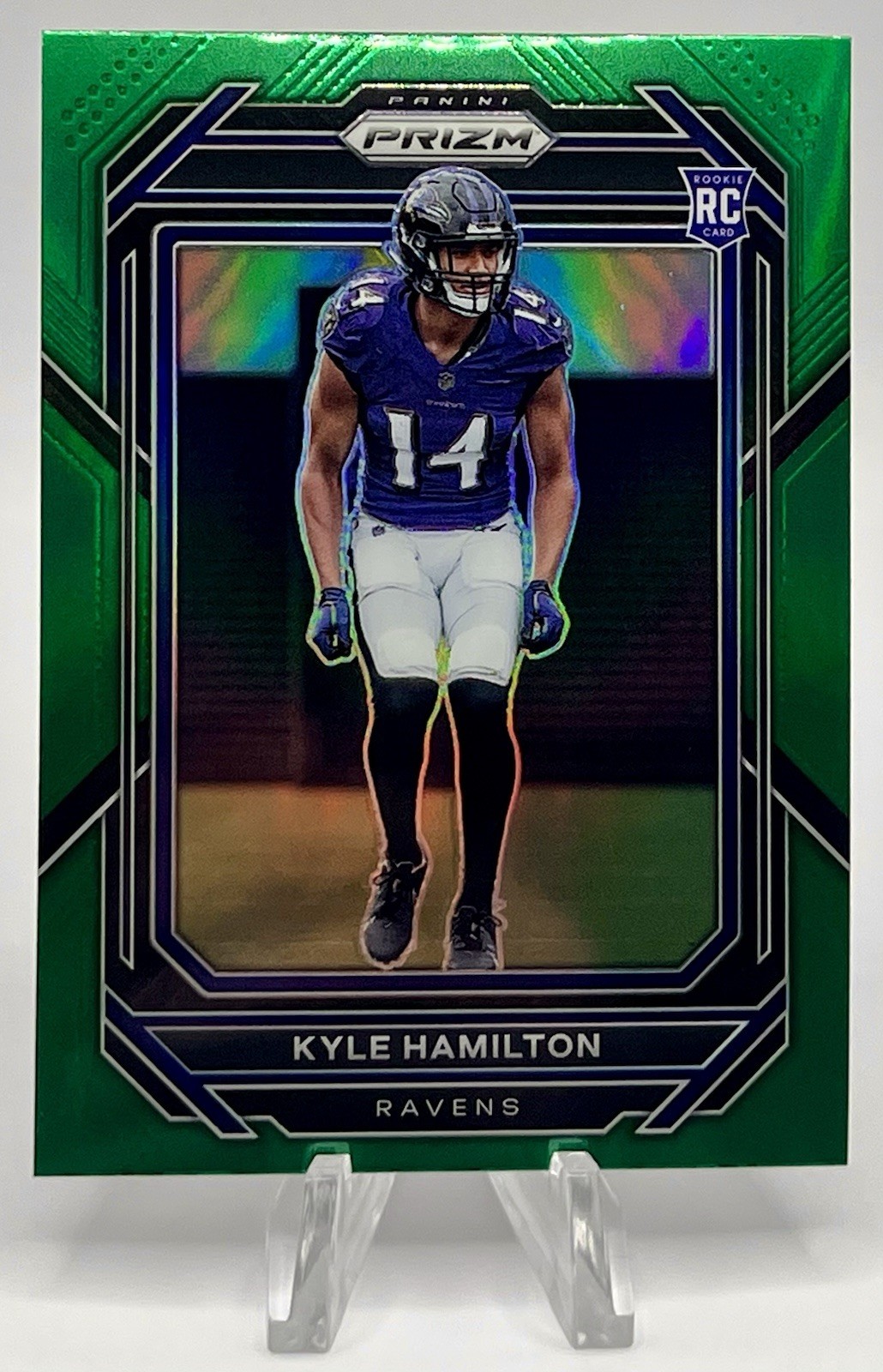 2022 Panini Prizm - Rookies Kyle Hamilton #342 Green Prizm (RC)