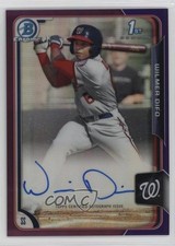 2015 Bowman Chrome Prospects Purple Refractor /250 Wilmer Difo #BCAP-WD Auto ok2