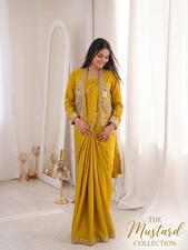 Ready-to-Wear Designer Saree for Adults Bollywood Party and Indian Pakistani Wed