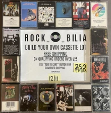 $1 and UP ARENA ROCK VAN HALEN PINK FLOYD RUSH ZEP BUILD YOUR LOT CASSETTE TAPES
