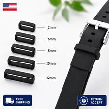 Silicone Watch Strap Band Hoop Loop Retainer Buckle Holder Ring Keeper 4-Pack