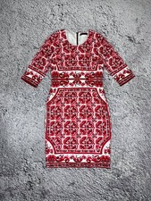 DOLCE GABBANA D&G Majolica Print Silk Midi Dress size 42