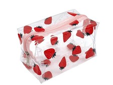 Cute makeup bag, transparent portable makeup bag, waterproof toiletries stora...
