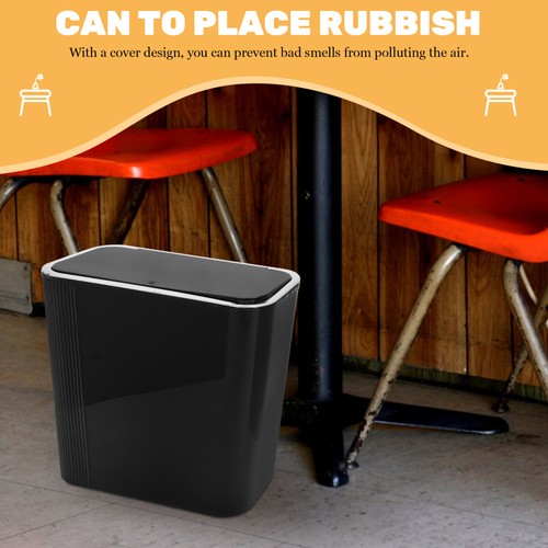 Mirrored Trash Can with Lid Trashcan Bathroom Slim Office Garbage Cans for - Picture 9 of 12