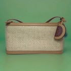 Etienne Aigner Straw Clutch Or Shoulder Bag Purse With Watermelon Charm