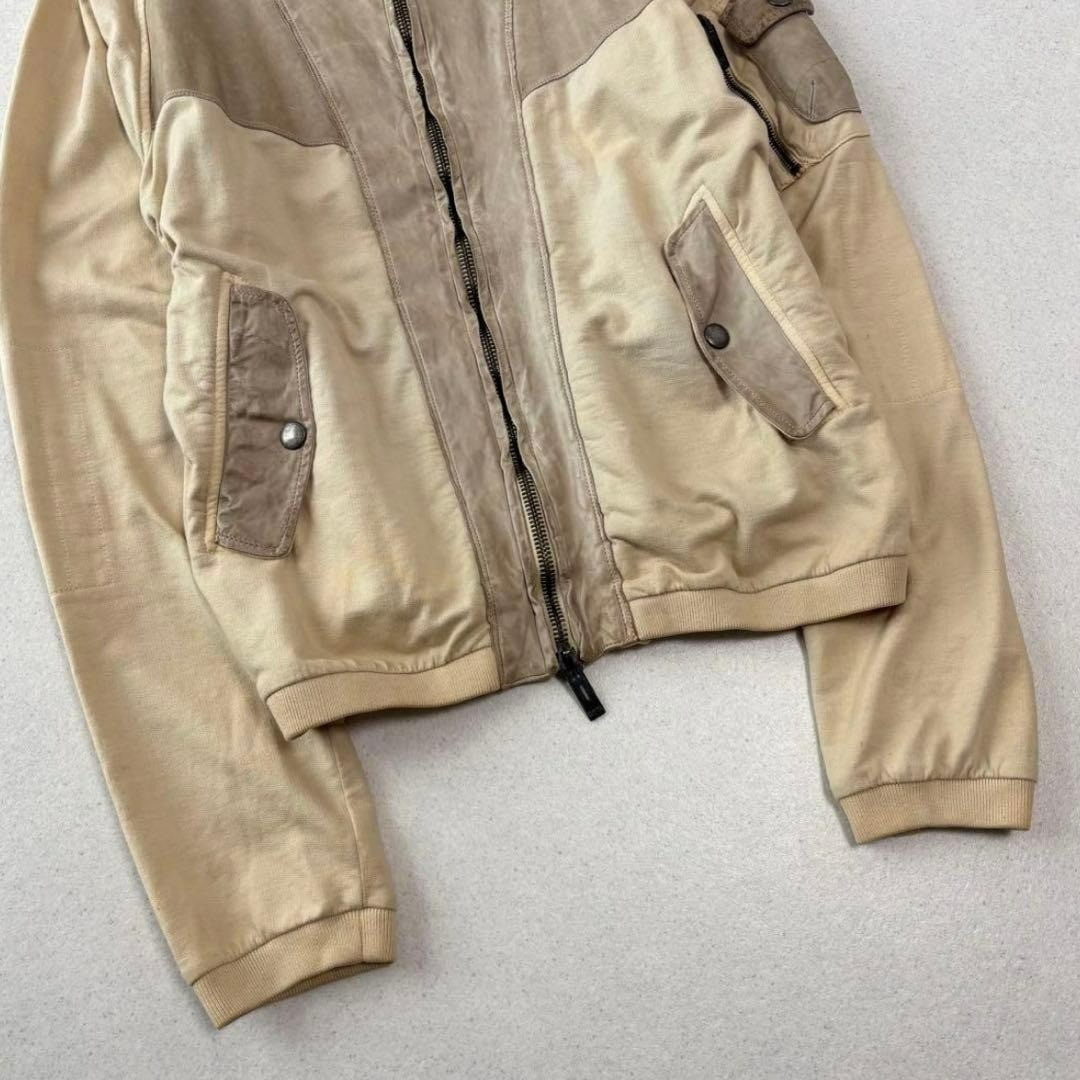 EMPORIO ARMANI Y2K 00s Archive Panelled Leather Cotto… - Gem