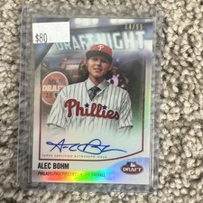 2018 Bowman Draft Alec Bohm Draft Night Autograph DNA-AB /99