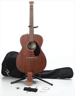 Fender CC 60S Concert Acoustic Guitar Pack Snapped Headstock