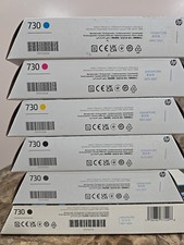 Hp 730 Ink Cartridges ( 6 ) Magenta Cyan Yellow  Black Exp. 2027