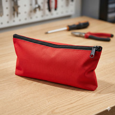 Red Nylon Zipper Pouch Organize-It Utility Bag Regal Travel Tool Organizer 12x7