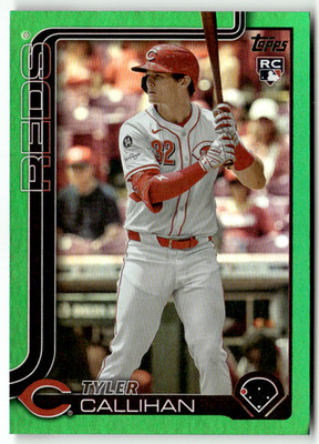 2025 Topps Update Series MLB No. US315 Tyler Callihan Rookie Green Holo 70/99